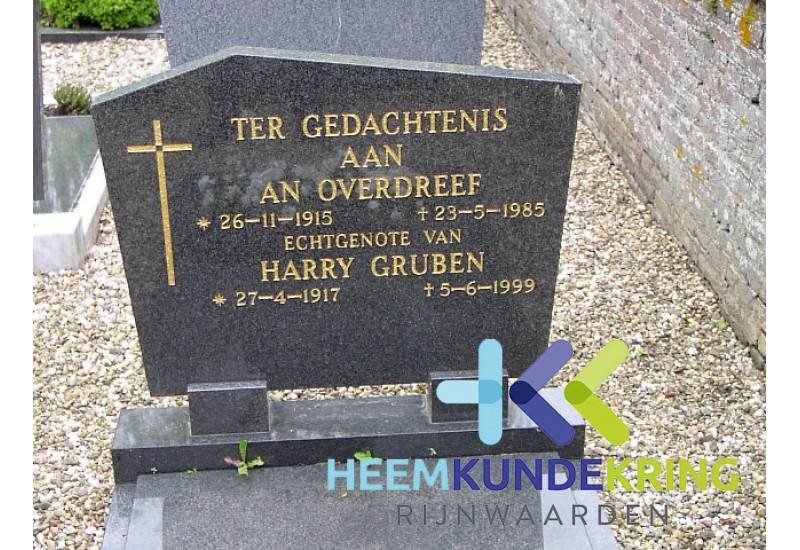 Grafstenen kerkhof Herwen Coll. HKR (5) An Grubben - Overdreef